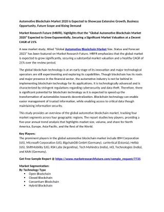 automotive blockchain market 2020 is expected