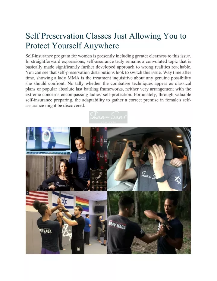 self preservation classes just allowing