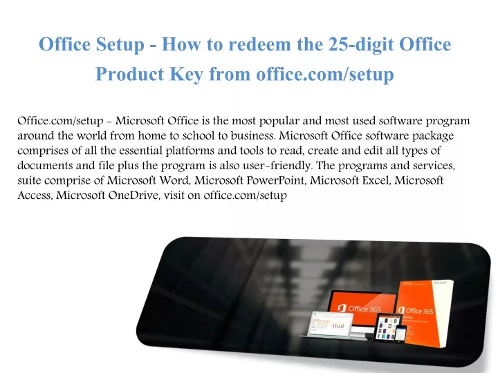 office setup how to redeem the 25 digit office