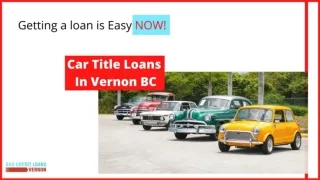 Car Title Loans In Vernon BC