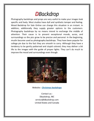 photography backdrops and props are very useful