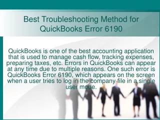 Best Troubleshooting Method for QuickBooks Error 6190