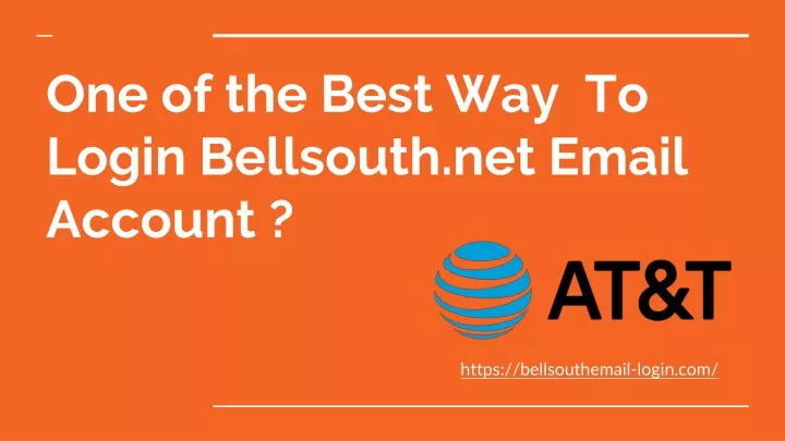one of the best way to login bellsouth net email account