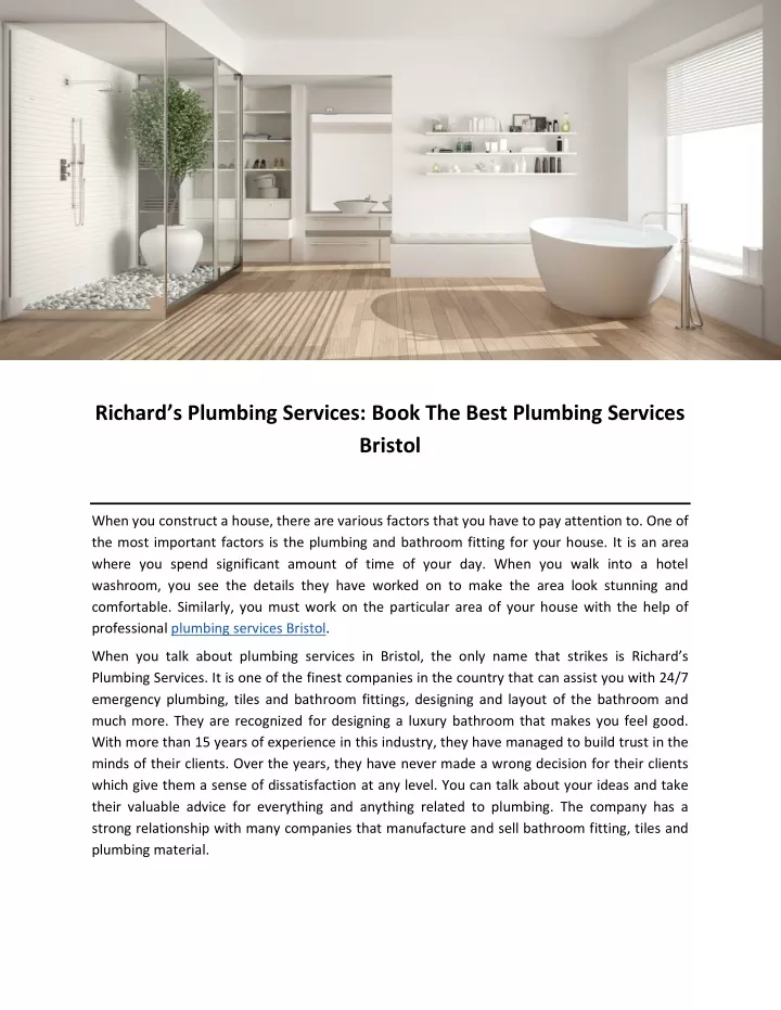 richard s plumbing services book the best