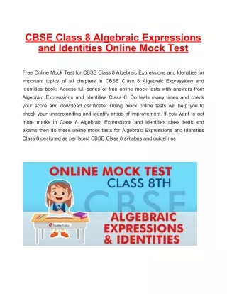 cbse class 8 algebraic expressions and identities