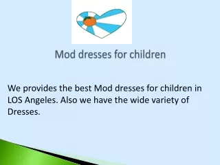 mod dresses for children