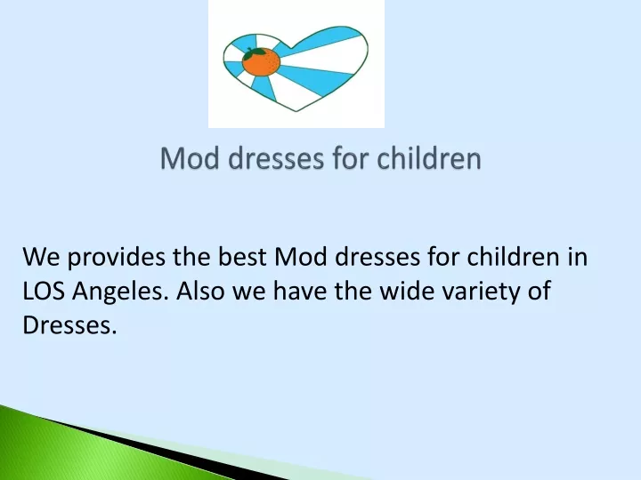 mod dresses for children