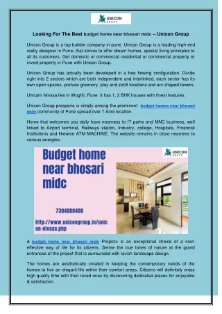 Online budget home near bhosari midc