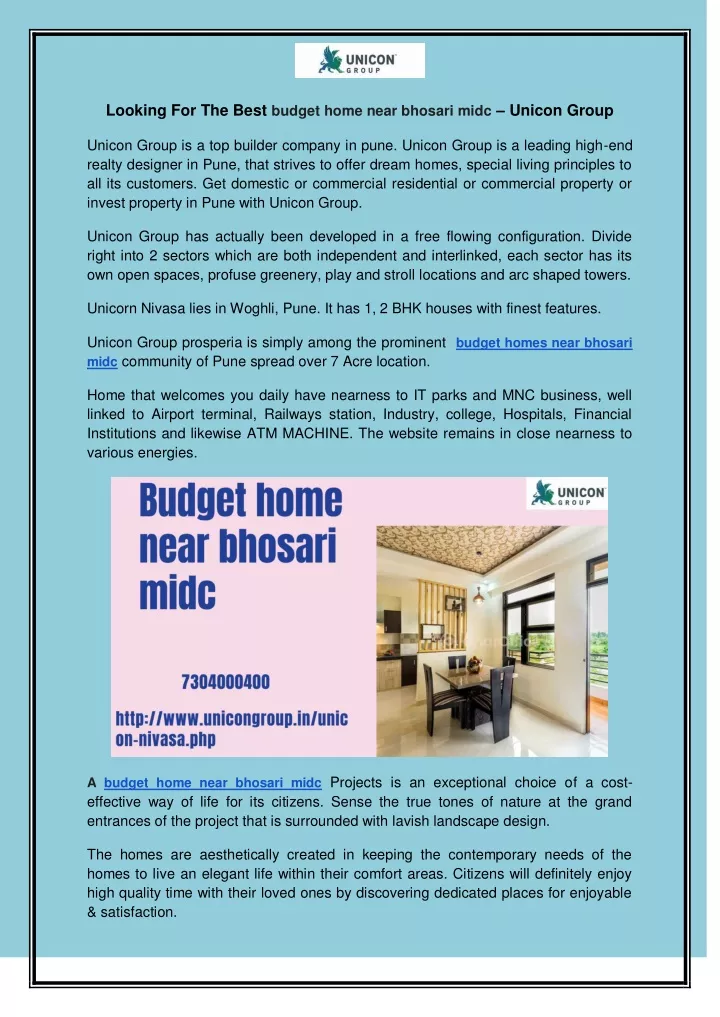 looking for the best budget home near bhosari