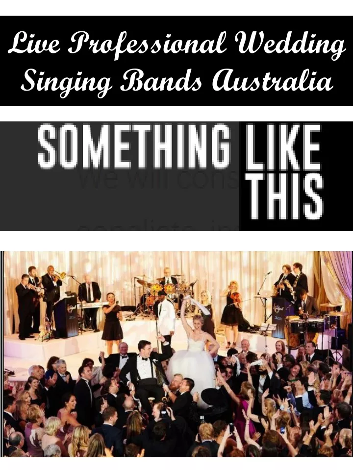 live professional wedding singing bands australia