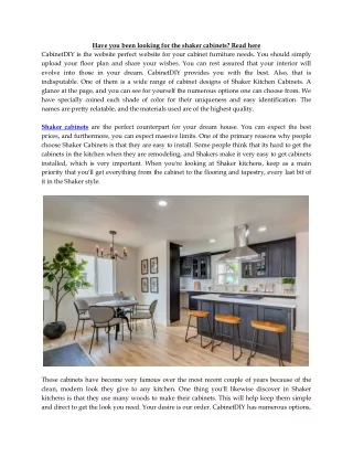have you been looking for the shaker cabinets