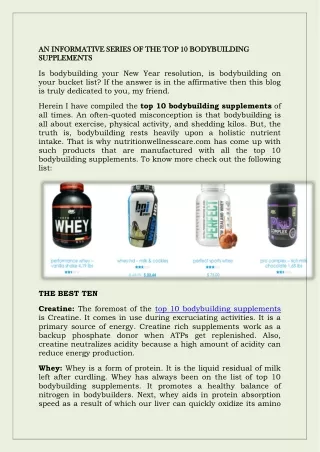 an informative series of the top 10 bodybuilding