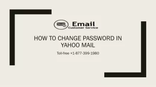 How to Change Password in Yahoo Mail  1-877-399-1980