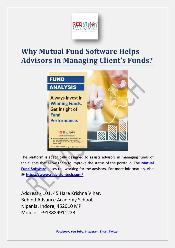 why mutual fund software helps advisors