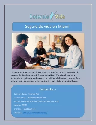 seguro de vida en miami