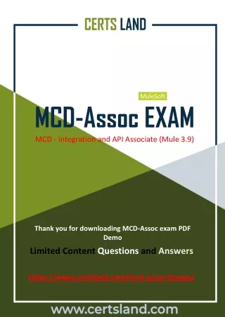 Latest MuleSoft MCD-Assoc Exam Dumps