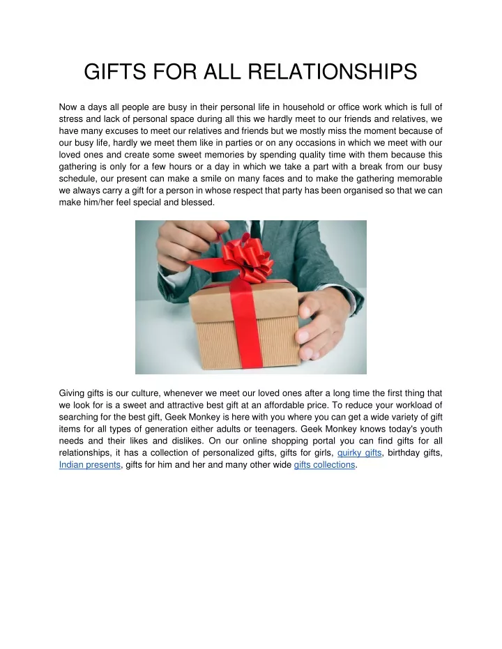 gifts for all relationships