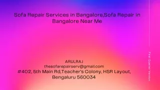 Sofa Repair Services in Bangalore,Sofa Repair in Bangalore Near Me