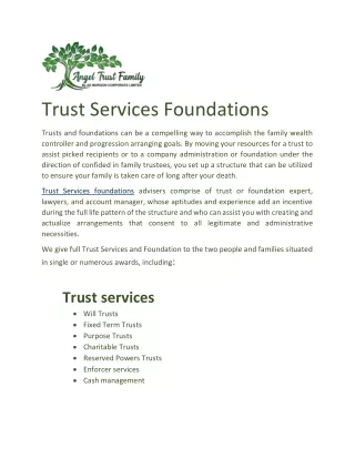 trust services foundations