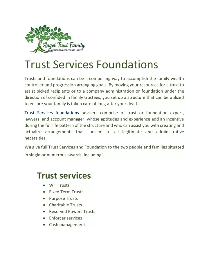trust services foundations