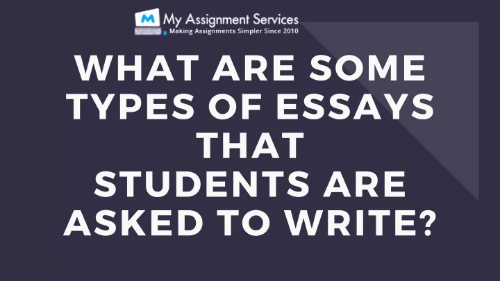 what are some types of essays that students