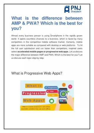 what is the difference between amp pwa which
