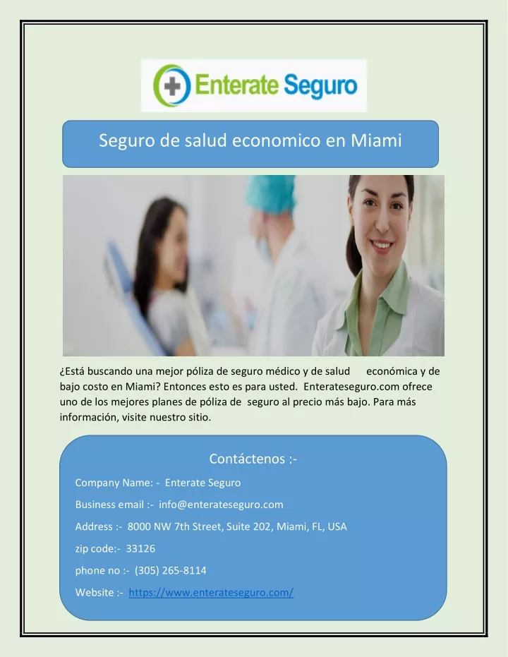 seguro de salud economico en miami