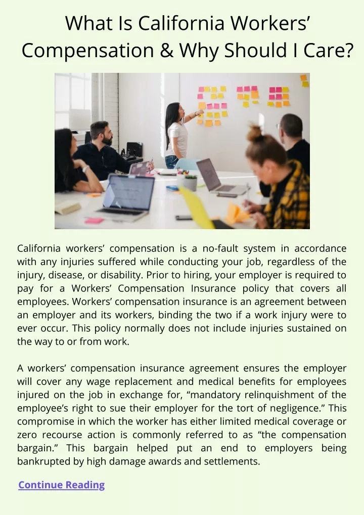 what is california workers compensation