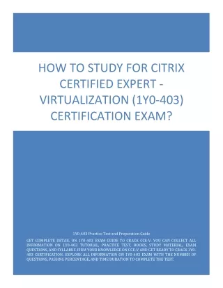 how to study for citrix certified expert