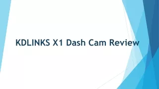 KDLINKS X1 Dash Cam Review