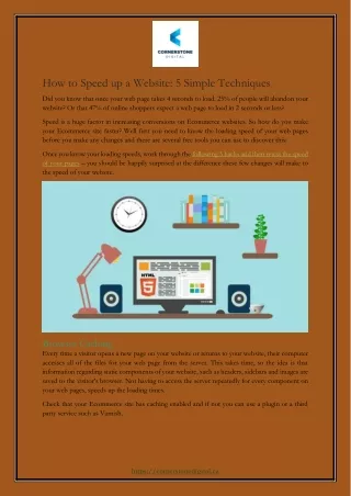 how to speed up a website 5 simple techniques