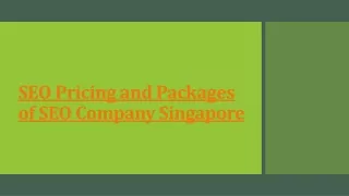 seo pricing and packages of seo company singapore