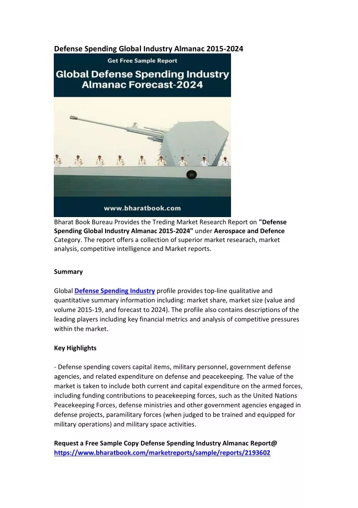 defense spending global industry almanac 2015 2024