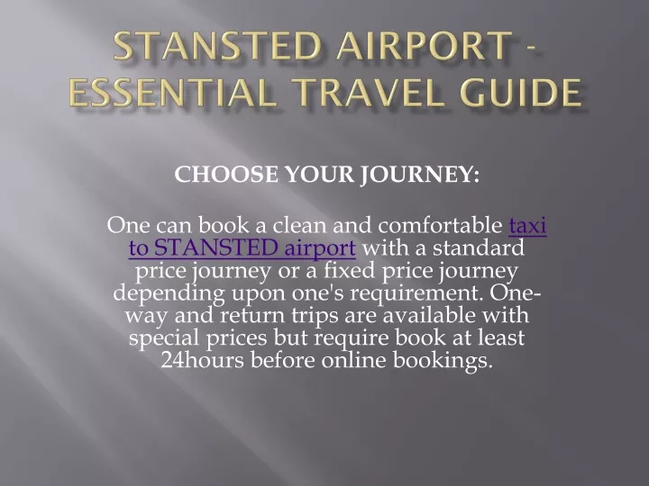 stansted airport essential travel guide