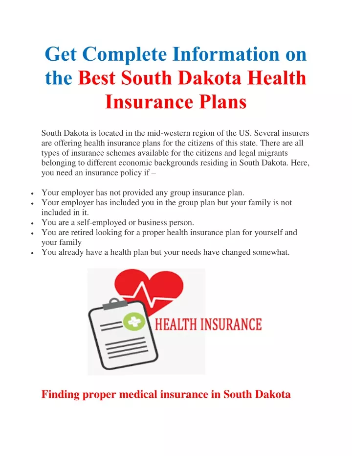 get complete information on the best south dakota