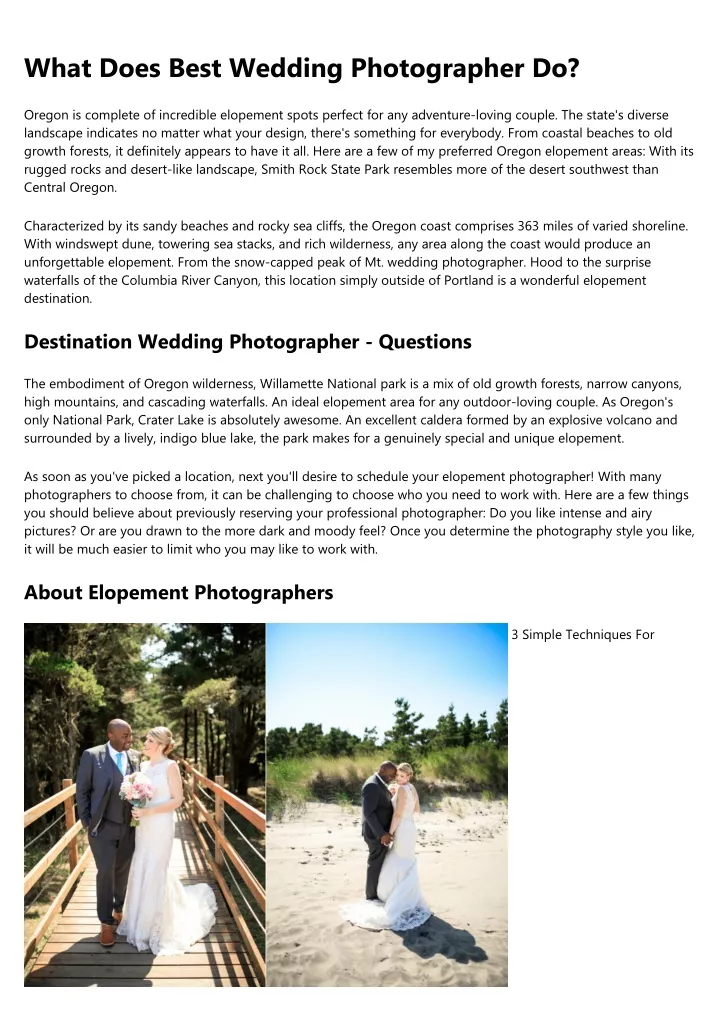 what does best wedding photographer do