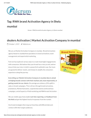 RWA Brand Activation Agency in Mumbai
