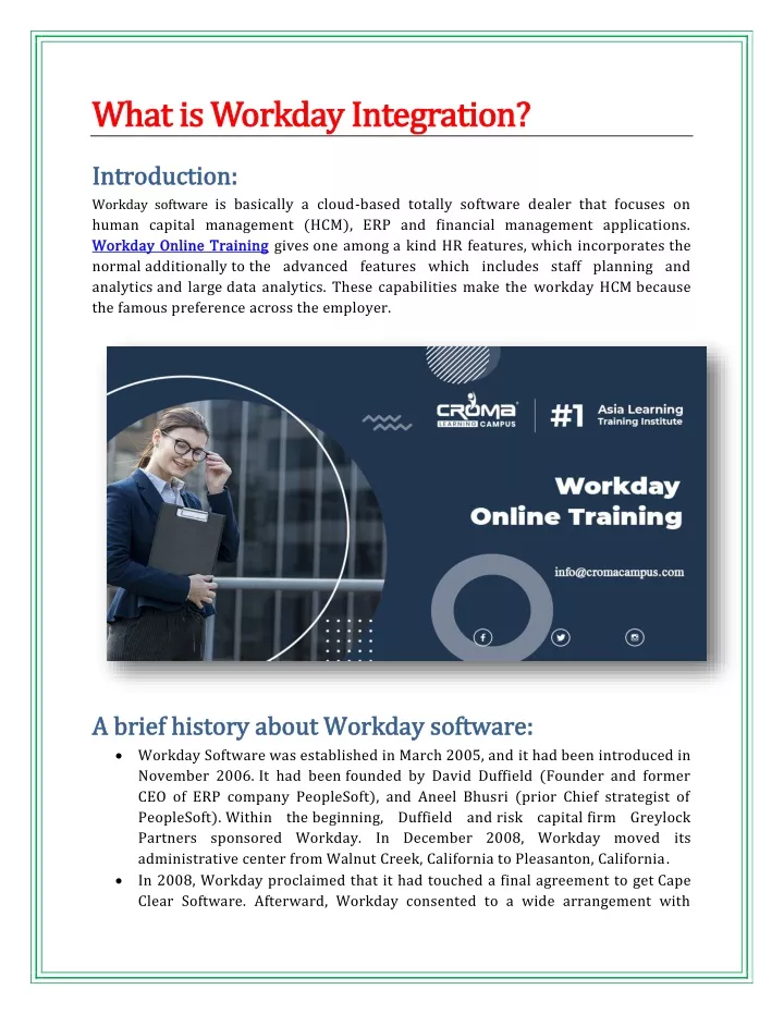 what is workday integration what is workday