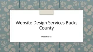 Website Design Services Bucks County – Contact Now!