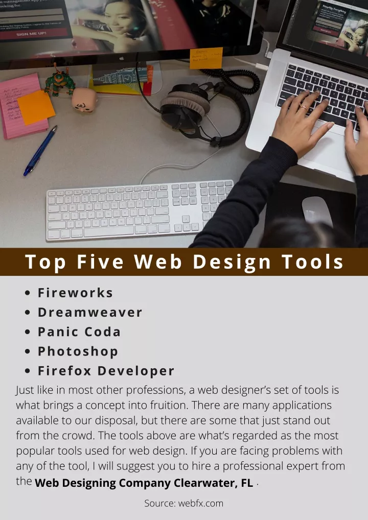 top five web design tools