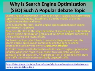 why is search engine optimization seo such a popular debate topic
