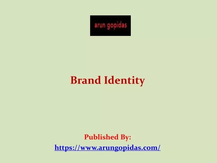 brand identity published by https www arungopidas com