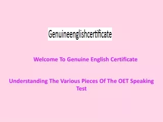 Understanding The Various Pieces Of The OET Speaking Test