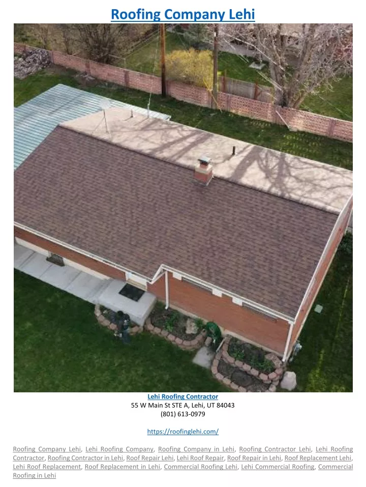 roofing company lehi