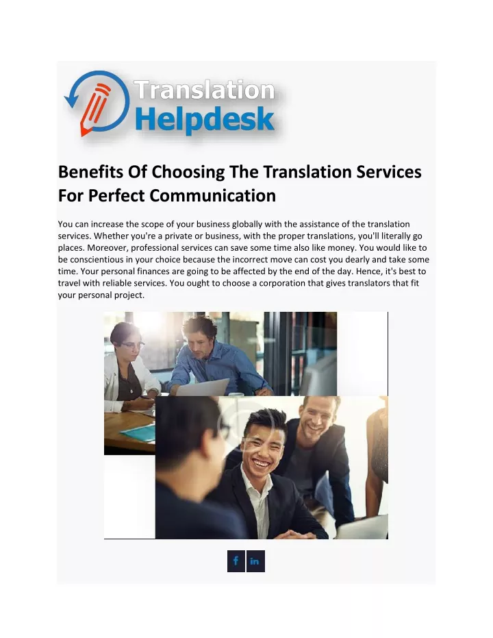 benefits of choosing the translation services