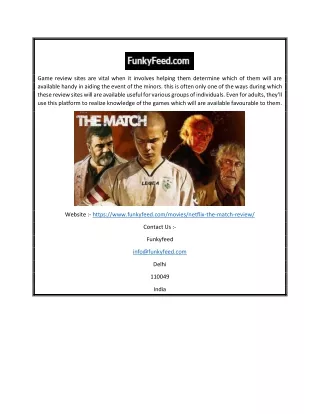 The Match Netflix Review | Funkyfeed.com
