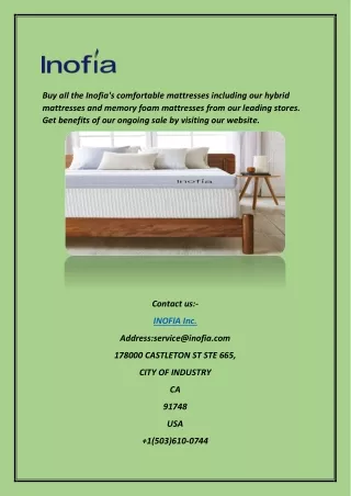 buy all the inofia s comfortable mattresses