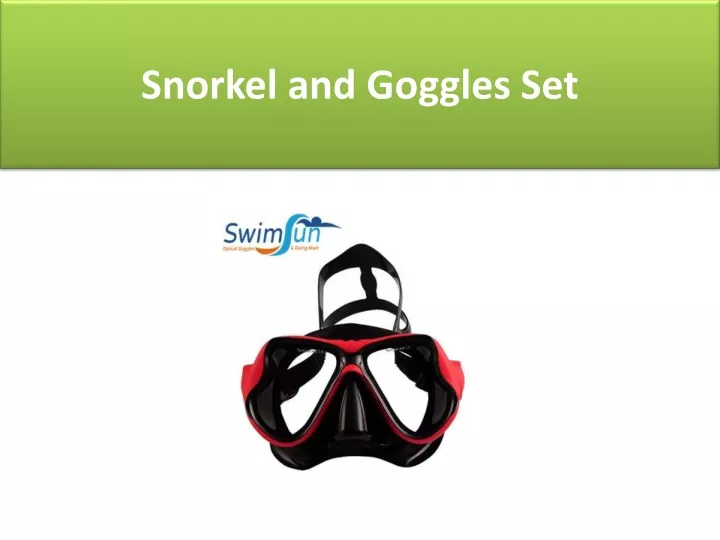 snorkel and goggles set