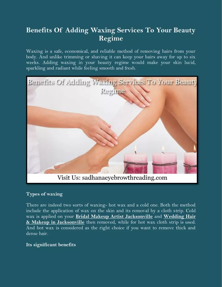benefits of adding waxing services to your beauty