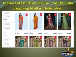 Indian Latest Saree Online – South India Shopping Mall in Hyderabad: